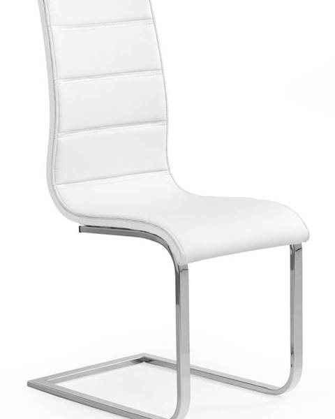Halmar Halmar Jídelní židle K104, bílá/bílá, eko kůže