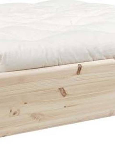 Karup Design Dvoulůžková postel z masivního dřeva s úložným prostorem a futonem Comfort Karup Design Ziggy, 160 x 200 cm