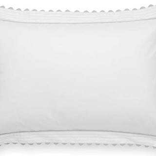 Bílý povlak na polštář z egyptské bavlny Bianca Ric Rac, 50 x 75 cm