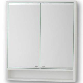Závěsná skříňka se zrcadlem bílá Viki 80