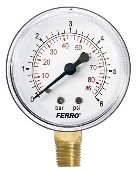 FERRO Manometr m6310r  63 mm 1/4” radiální 0-10 bar