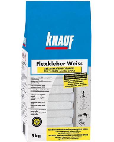 Flexibilní cementové lepidlo na obklady a dlažbu Knauf Flexkleber C2TE S1 bílé mrazuvzdorné 5 kg