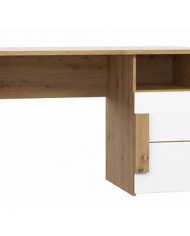 Psací stůl Arkina 110 cm, dub artisan/bílá