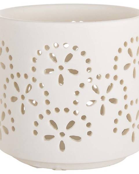 Porcelánová Svíčka T-light květina bílá