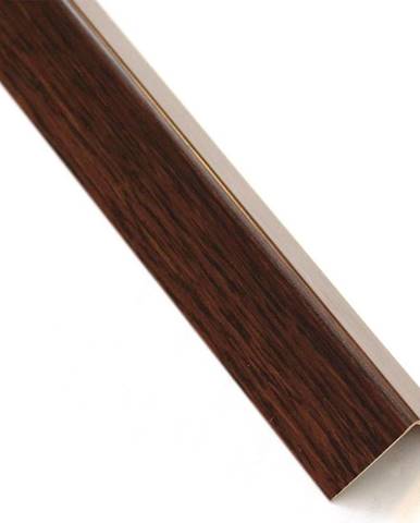 Rohový Profil Samolepící  PVC Tmavé Dřevo 19,5x19,5x1000