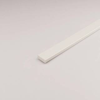 Profil plohý PVC bílý 19x1000