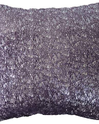 Dekorační polštář, 45x45 cm, fialovostříbrný