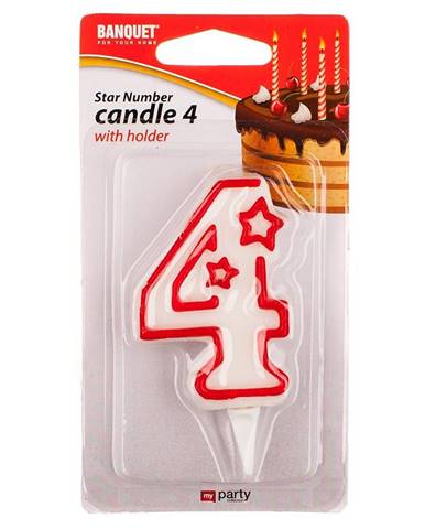 Narozeninová svíčka "4"