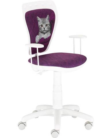 Otáčecí Židle Ministyle White - Kočka Ve Svetru