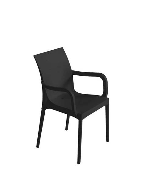 Möbelix Plastová Židle S Područkami Eset Černá