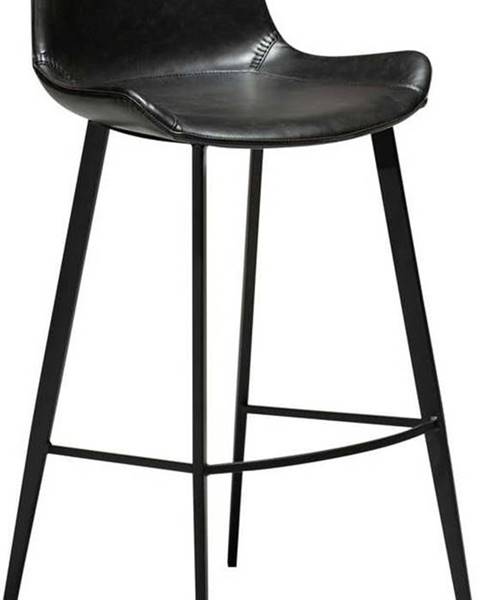 ​​​​​DAN-FORM Denmark Černá barová židle z eko kůže DAN–FORM Denmark Hype, výška 101 cm