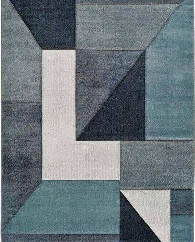 Modrý koberec Universal Mya Geo, 80 x 150 cm