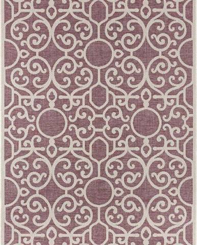 Fialovo-béžový venkovní koberec NORTHRUGS Nebo, 140 x 200 cm