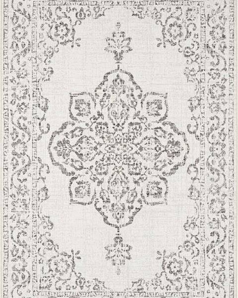 Bougari Šedo-krémový venkovní koberec NORTHRUGS Tilos, 200 x 290 cm