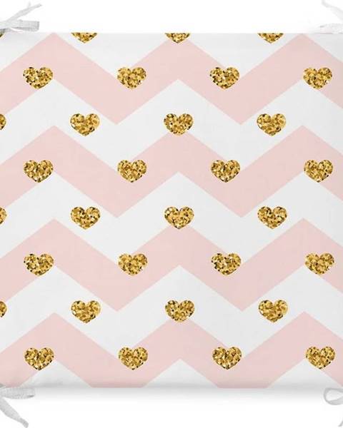 Minimalist Cushion Covers Podsedák s příměsí bavlny Minimalist Cushion Covers Pastel Hearts, 42 x 42 cm