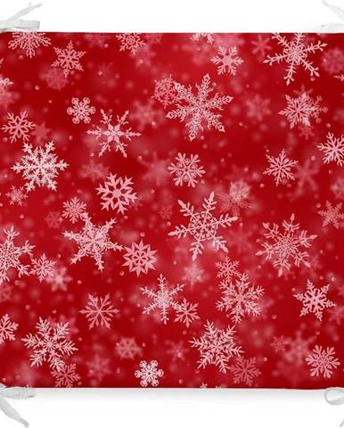 Vánoční podsedák s příměsí bavlny Minimalist Cushion Covers Blizzard, 42 x 42 cm