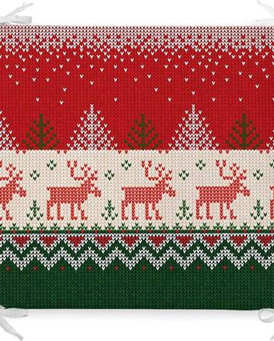 Vánoční podsedák s příměsí bavlny Minimalist Cushion Covers Merry Xmas, 42 x 42 cm