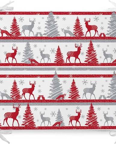 Vánoční podsedák s příměsí bavlny Minimalist Cushion Covers Red Christmas, 42 x 42 cm