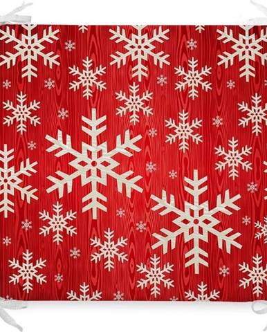 Vánoční podsedák s příměsí bavlny Minimalist Cushion Covers Snowflakes, 42 x 42 cm