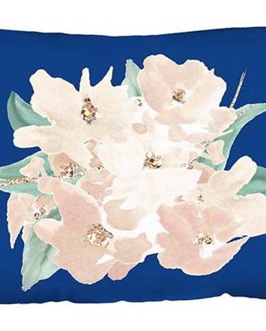 Modrý povlak na polštář Mike & Co. NEW YORK Honey Flowers, 31 x 50 cm