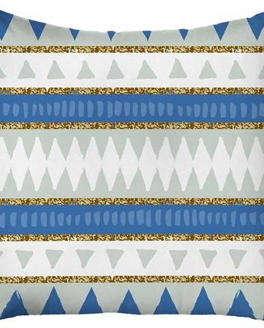 Modro-bílý povlak na polštář Mike & Co. NEW YORK Santorini, 43 x 43 cm