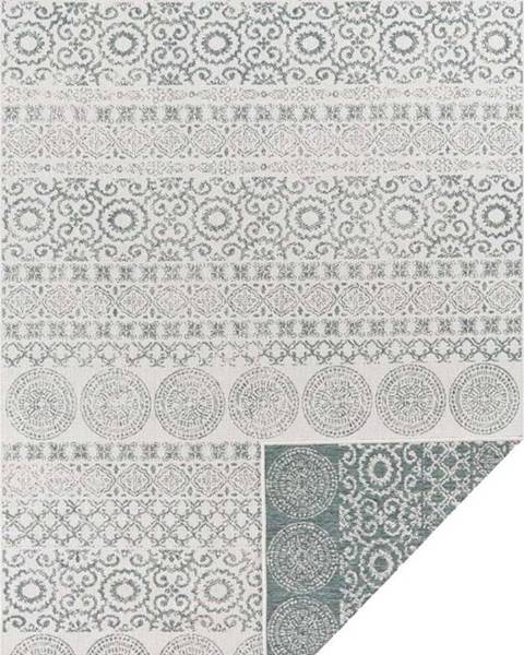 Ragami Zeleno-bílý venkovní koberec Ragami Circle, 80 x 150 cm