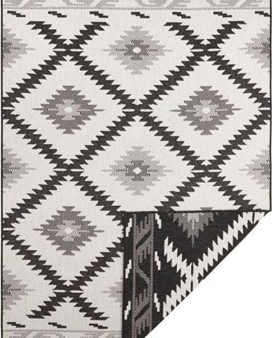 Černo-krémový venkovní koberec NORTHRUGS Malibu, 170 x 120 cm
