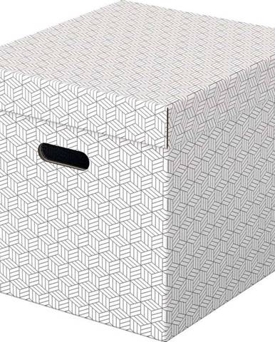 Sada 3 bílých úložných boxů Esselte Home, 32 x 36,5 cm