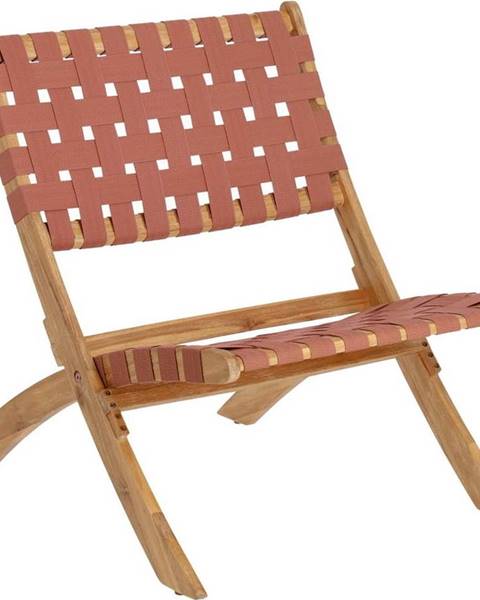 La Forma Zahradní skládací židle v barvě terakota z akáciového dřeva Kave Home Chabeli