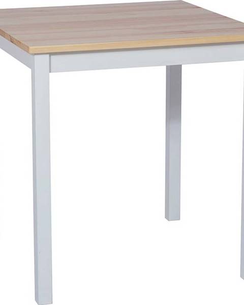 loomi.design Jídelní stůl z borovicového dřeva s bílou konstrukcí Bonami Essentials Sydney, 70 x 70 cm