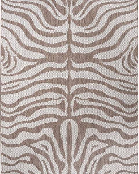 Hnědo-béžový venkovní koberec Ragami Safari, 120 x 170 cm