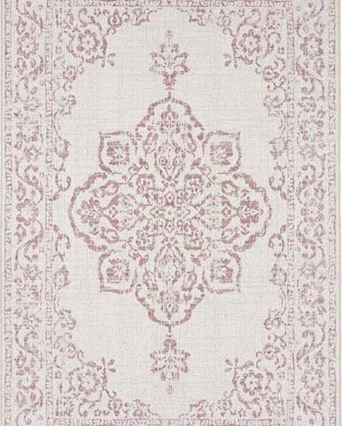 Červeno-krémový venkovní koberec NORTHRUGS Tilos, 200 x 290 cm