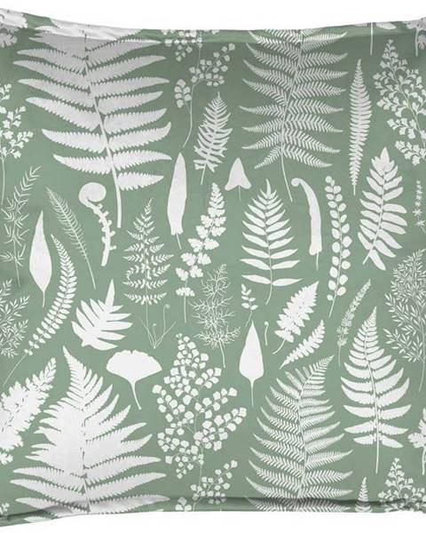 Velvet Atelier Zelený dekorativní polštář Velvet Atelier Fern, 45 x 45 cm