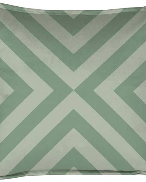 Zelený dekorativní polštář Velvet Atelier Geometric Arrow, 45 x 45 cm