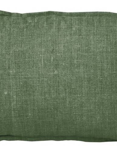 Zelený dekorativní polštář Linen Couture Lino Moss, 35 x 50 cm