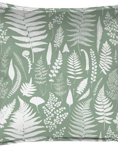 Zelený dekorativní polštář Velvet Atelier Fern, 45 x 45 cm
