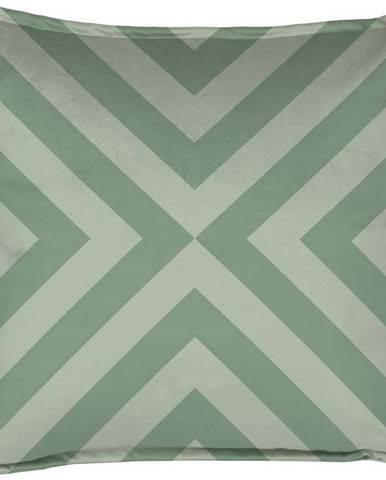 Zelený dekorativní polštář Velvet Atelier Geometric Arrow, 45 x 45 cm
