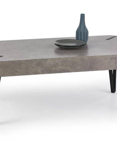 Halmar Konferenční stolek Emily, beton/černý