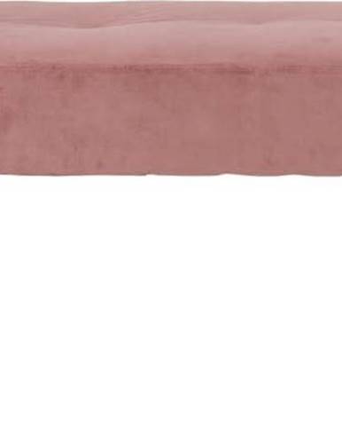 Růžová sametová lavice Bonami Essentials Skiby