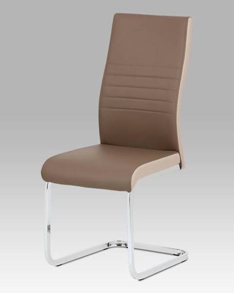 Smartshop Jídelní židle DCL-429 COF, coffee/cappuccino koženka/chrom