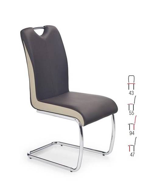 Smartshop Židle K-184, tmavě hnědá/champagne