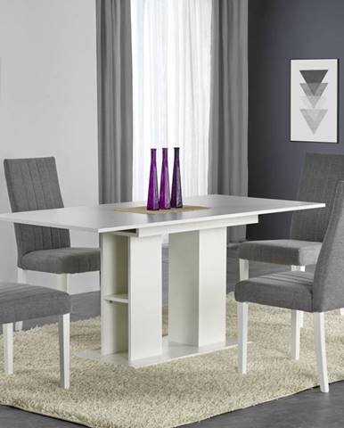 Jídelní stůl rozkládací KORNEL, 130/170x80 cm, bílá