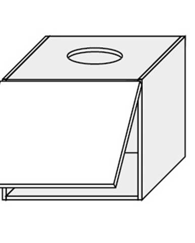 QUANTUM, skříňka horní na digestoř W8 60, graphite/bílá