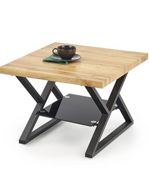 Smartshop Konferenční stolek XENA KWADRAT, dub přírodní/černá