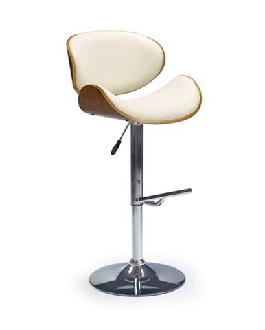Barová židle ZH-44, krémová/ořech