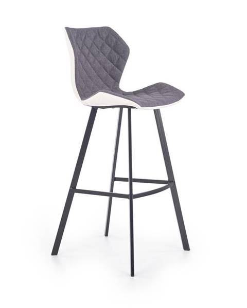 Barová židle H-83, šedá/bílá/černá
