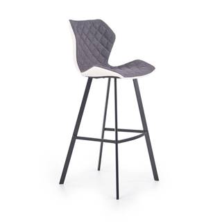 Barová židle H-83, šedá/bílá/černá