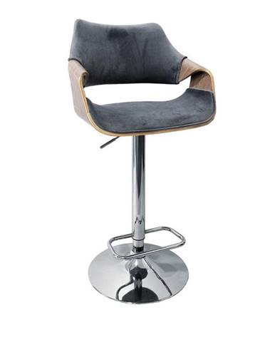 Barová židle H-98, šedá/přírodní