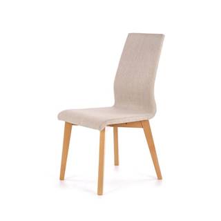 Jídelní židle FOCUS, světle béžová/dub medový