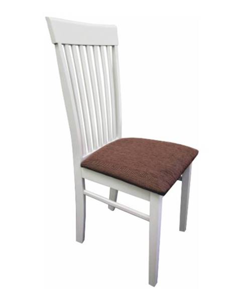 Smartshop Židle, bílá / hnědá látka, ASTRO NEW